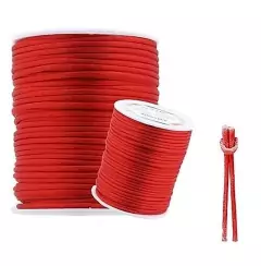 Imagem do Fio Cordão Cetim Seda Rabo de Rato 1mm 100m Escolha sua cor