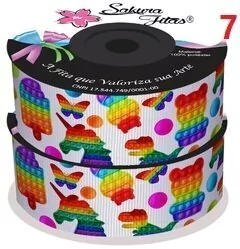 Fita de Gorgurão Estampada POPIT 38mm - comprar online