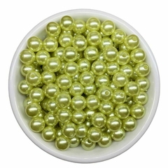 Atacado: Pérola 8mm ABS Inteira c/ Furo 100g (aprox.400un) - comprar online