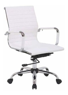 Silla de Oficina Aluminum Respaldo Bajo Blanca o Negra