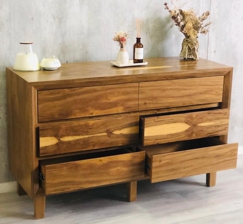 Cómoda Florencia 6 Cajones 1,30 Ancho Laurel