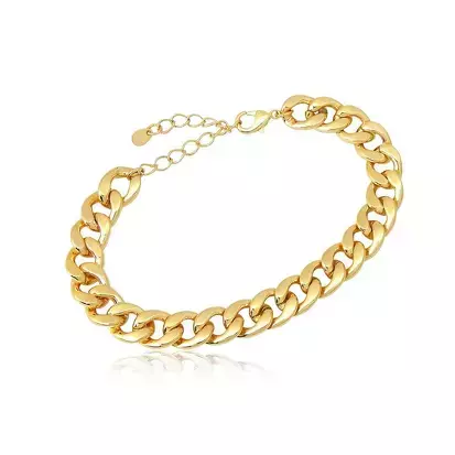 PULSEIRA ELO MARTINA 10MM BANHADO EM OURO 18K
