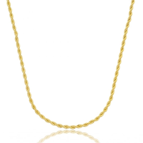 COLAR CORDÃO BAIANO FOLHEADO A OURO 18k