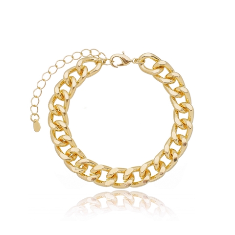 PULSEIRA ELOS M FOLHEADA EM OURO 18k