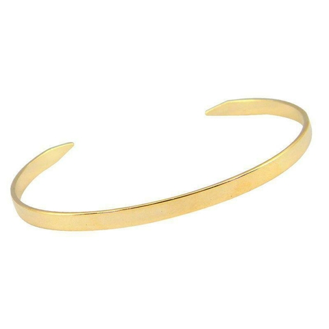 BRACELETE LISO ARO ABERTO FOLHEADO EM PRATEADO