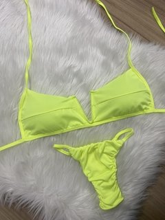 Biquíni Deluxe amarelo neon - Nanda Looks