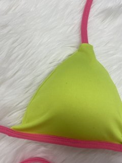 Biquíni Color Amarelo com rosa - Nanda Looks
