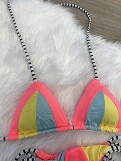 Biquíni Tricolor rosa - loja online