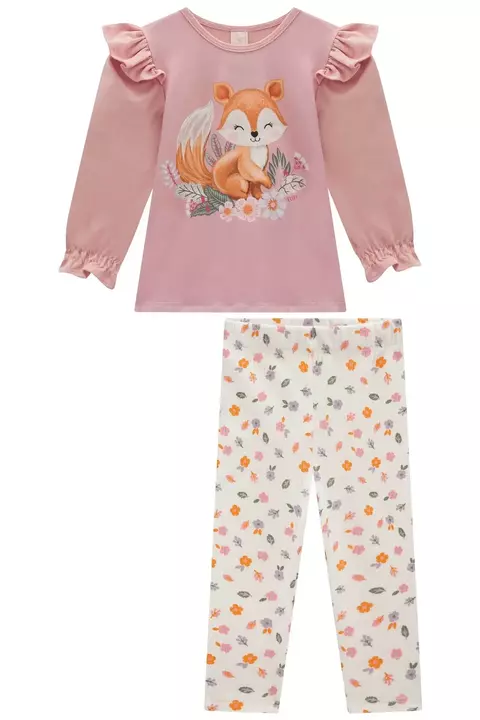 CONJUNTO BATA MANGA LONGA E LEGGING TAMAMANHO 02 COR 02 162488 INFANTI