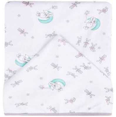 TOALHA DE BANHO PAPI MALHAS FORRADA C/ CAPUZ ESTAMPADA 94CM X 70CM CONTEM 01 UN COELHO. :7896700858736