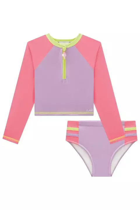 CONJUNTO BLUSA E CALCINHA EM MALHA PROT. UV 50+ TAMANHO 01