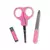 KIT PARA UNHAS ROSA (TESOURA, LIXA E CORTADOR)