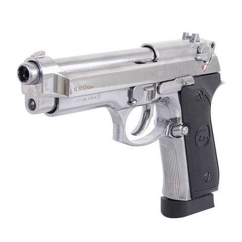 PISTOLA AIRGUN A GAS CO2 QGK KL92 S 4 5MM - QGK CROMADA