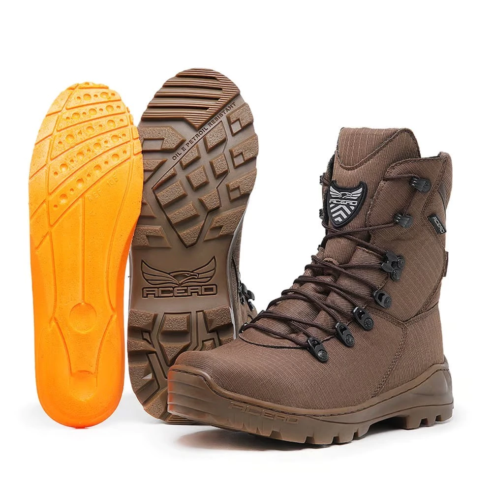 BOTA COTURNO MILITAR ACERO RIPSTOP COYOTE