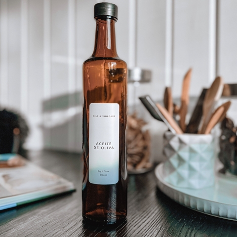 Botellas Salad Cilindrica Ambar 500 ml