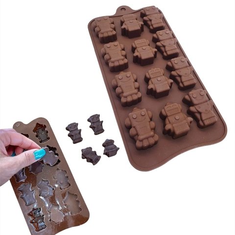 Molde para bombones Robots