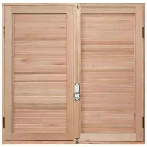 Janela de Madeira Veneziana 100x80cm Com Caixilho 12cm EWK 140 Rondosul