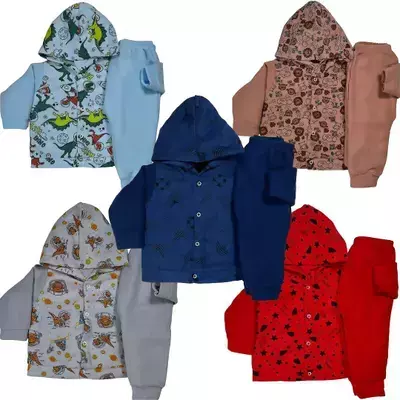 Kit 4 Conjunto Inverno Infantil Bebe Soft Roupa Frio Menino Menina TAM P ao G - comprar online