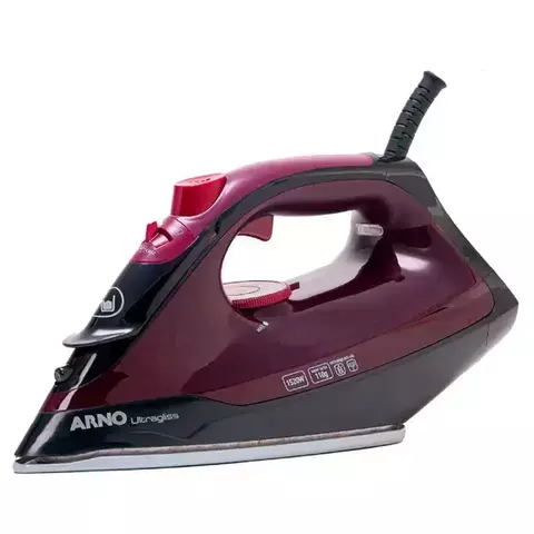 Ferro de Passar a Vapor Arno Ultragliss com Spray e Base Durilium Airglide - Vinho - comprar online