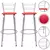 Kit 2 Banco Banquetas Alta Bar Balcão Cozinha Gourmet Bistrô Bancada Area Lazer Reforçada Itagold - comprar online
