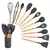 Jogo Kit Com 12 Peças Utensílios De Cozinha Colheres Espatulas Pegador Silicone Copo Suporte - (cópia) - comprar online