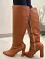 Bota Feminina Cano Longo Salto Alto Bloco Grosso TAM 35 AO 40 - comprar online