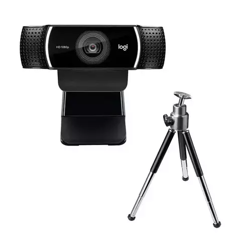 Webcam Full HD Logitech C922 Pro Stream com Microfone Embutido, 1080p e Tripé Incluso, Compatível Logitech Capture - 960-001087