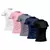 Kit 5 Camiseta Feminina Dry Básica Lisa Proteção Solar UV Térmica Camisa Blusa Camisetas - Colorido