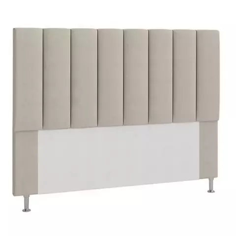 Cabeceira Estofada Cama Box King 195 Cm Carla - Bege Bege - comprar online