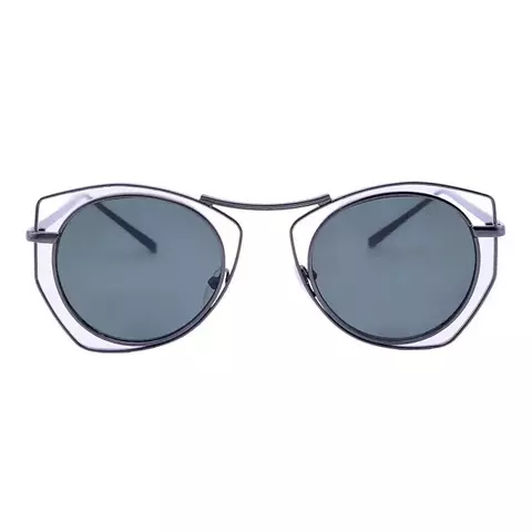 Óculos de Sol Unissex Redondo Geometrico Metal Mackage - Grafite+Verde - comprar online