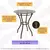 Mesa de Jardim Área de Lazer 60cm Vidro e Aço com Junco Sintético Multimóveis CR8005 Café Mesclado - comprar online