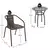 Conjunto para Jardim com Mesa de Centro Vidro 50cm e 2 Cadeiras Junco Sintético Multimóveis CR8007 Café Mesclado na internet