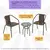 Conjunto para Jardim com Mesa de Centro Vidro 50cm e 2 Cadeiras Junco Sintético Multimóveis CR8007 Café Mesclado - GarageEletro