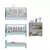 Quarto Infantil com Berço Colchão Incluso e Cômoda Algodão Doce Multimóveis MP4250 Branco/Azul