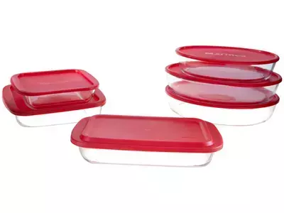 Conjunto de Assadeiras de Vidro Marinex 6 Peças - comprar online