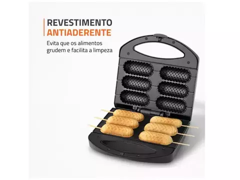 Crepeira Elétrica Mondial Pratic Crepe & Hot Dog - CP-01 6 Crepes 850W