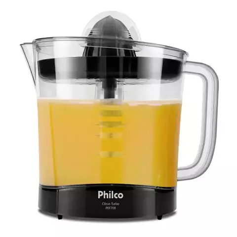 Espremedor de Frutas Philco Citrus Turbo PEF700P com 2 Cones 1,5L e 70 W - Preto - 220V