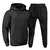 Conjunto Moletom Preto Infantil Juvenil Liso Básico Flanelado do Tamanho 8 ao 16