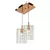 Lustre Pendente Clearcast Duplo Cristal Legitimo New Cobre - comprar online