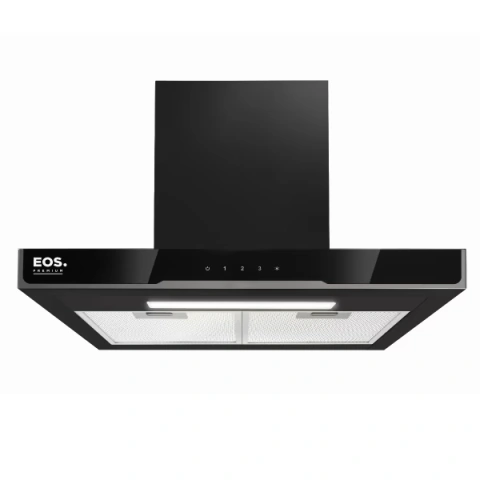 Coifa e Depurador de Parede EOS 60cm Premium Digital Touch Inox e Preto ECO60PTDP 220V