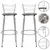 Kit 2 Banco Banquetas Alta Bar Balcão Cozinha Gourmet Bistrô Bancada Area Lazer Reforçada Itagold - comprar online