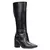 Bota Feminina Animal Print Cano Longo Bico Fino Salto Grosso TAM 34 AO 38 - GarageEletro