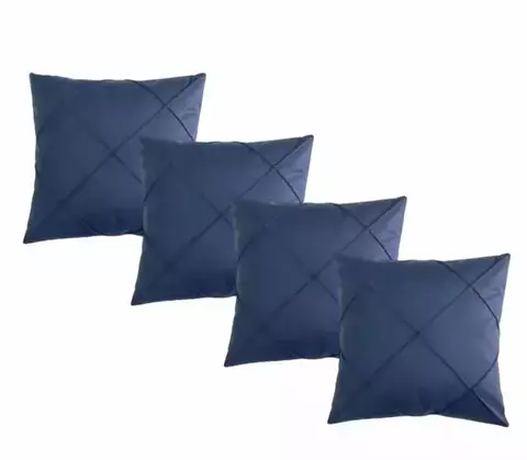 Kit 04 Almofadas Cheias em Suede Drapeada 45x45cm Decorativas Sala Quarto Sofá - JH Enxovais - comprar online