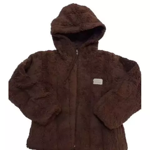 Casaco / Jaqueta Infantil Menina Forrada Inverno Capuz K006 - Marrom TAM 4 8 - comprar online