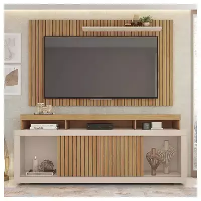 Rack Com Painel Para TV até 65 Polegadas Life Marrom Caemmun