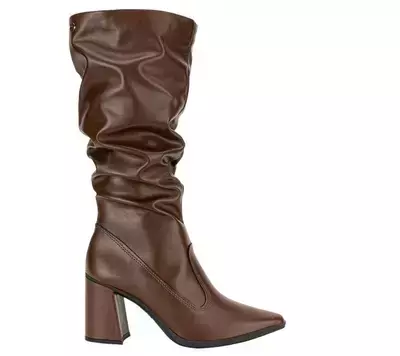 Bota Dakota Feminina Enrugada Salto Grosso Cano Alto Moda Lançamento D0434 TAM 34 AO 39