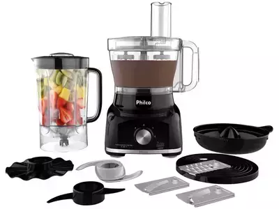 Multiprocessador de Alimentos Philco 1700W Preto PMP1600P 9 em 1