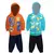 Kit 2 Conjuntos Moletom Infantil Masculino Blusa e Calça Flanelado, c/ Capuz Ziper Punhos Roupa Menino Inverno Tamanhos TAM 01 02