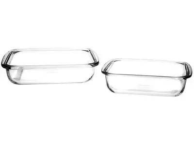 Conjunto de Assadeiras Marinex Quadrado de Vidro 2 Peças Com Alça 15220200943957 - comprar online