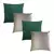 Kit 04 Almofadas Cheias em Suede Drapeada 45x45cm Decorativas Sala Quarto Sofá - JH Enxovais - comprar online